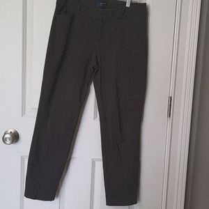 Gray cropped slacks